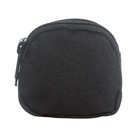 Mini Coin Pouch Change Holder, Outdoor Tactical Wallet Nylon Waist Bag for Men, Multi-functional Coin Purse Cash Holder Money Pouch, Small Change Bag with Two Zipper Compartments (Black)