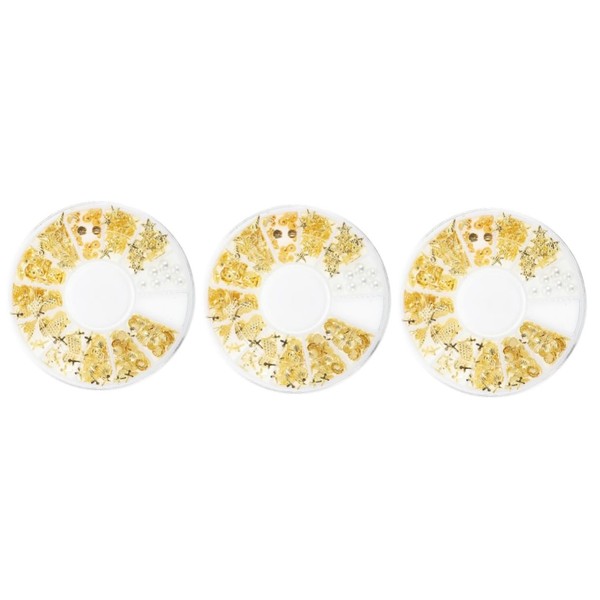 Minkissy 3pcs DIY Nail Art Charms Rivet Studs Ocean Series