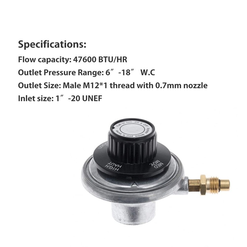 Propane Gas Grill Control Valve Table Top Regulator Propane Gas