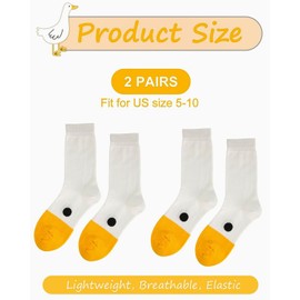 LOZTBUE 2 Pairs of Goose Socks, Novelty Funny Animal Socks, Creative Duck Socks, Casual Cotton Socks, Crew Socks, Women, Men, Boys, Girls, Fancy Dress Party Gifts