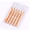 IETONE 5Pcs Wooden Handle latch Hook Needle Micro Rings Needle,