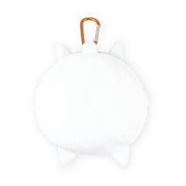 Tees Factory ND-5546837NK Plush Zipper Mascot with Carabiner, Cat Approx. H 4.5 x W 4.9 x D 1.6 inches (115 x 125 x 40 mm) (Except Ears, Etc.)