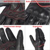 Harssidanzar Mens Motorcycle Gloves Fleece Lined Winter Warm Goatskin Leather