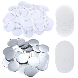 I'm so happy Can Badge Parts Material Safety Pin Kit Can Badge Maker 100-Piece Set, Acrylic Shell