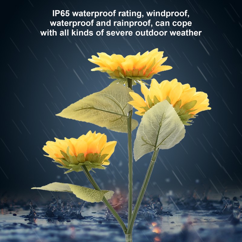 Solar Sunflower Lights Automatic Energy Saving IP65 Waterproof LED Charging