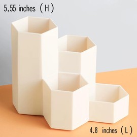 Saikvi Pencil Holder Pens Cup Pencil Organizer Cute Pencil Holder for Desk with 4 Compartment Desktop Supplies and Accessories for Office/School/Home