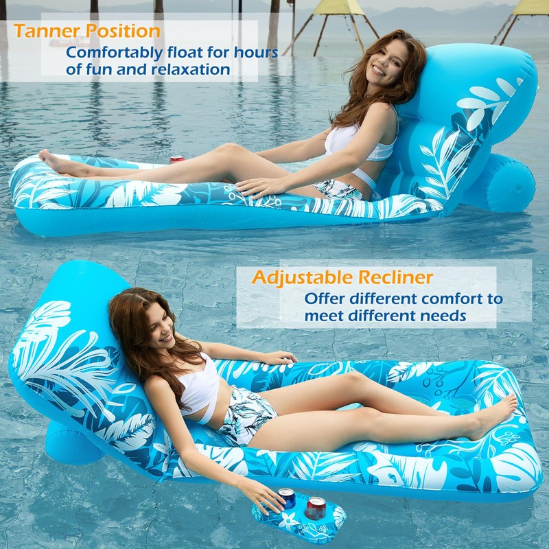 Jasonwell Inflatable Pool Float Adult - Pool Floaties Lounger Floats