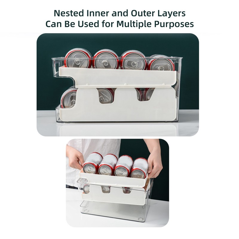2 Tier Soda Can Rack Beverage Can Can Storage Holder