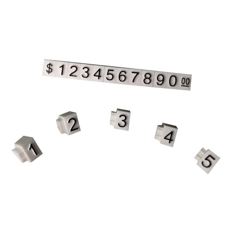 Price Tag Cube Adjustable Assembly Number Angled Pricing Counter Display