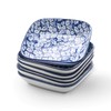 Selamica Porcelain 8-inch Square Dinner Plates, Salad Pasta Bowls, Set