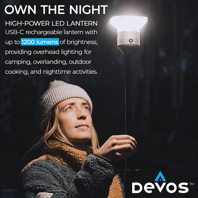 Devos Outdoor LightRanger 1200 - High-Performance LED Tripod Lantern with