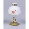 Rulke Rulke010431 Table Lamp with Brass Base and Printed White