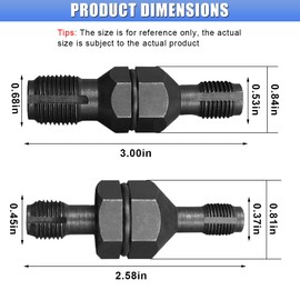 GAOLAOSY 2PCS Spark Plug Thread Chaser Tool, Double-Ended Insert Tap Repair Tool with M10 x 1.0/M12 x 1.25 M14 x 1.5/M18 x 1.5, High Carbon Steel Spark Plug Rethread Kit (Type A/B)