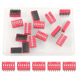 20pcs Double Row Dip Switch 6 Position Slide Type Switch 2.54mm PCB On-Off Toggle Switch for Circuit, Breadboard
