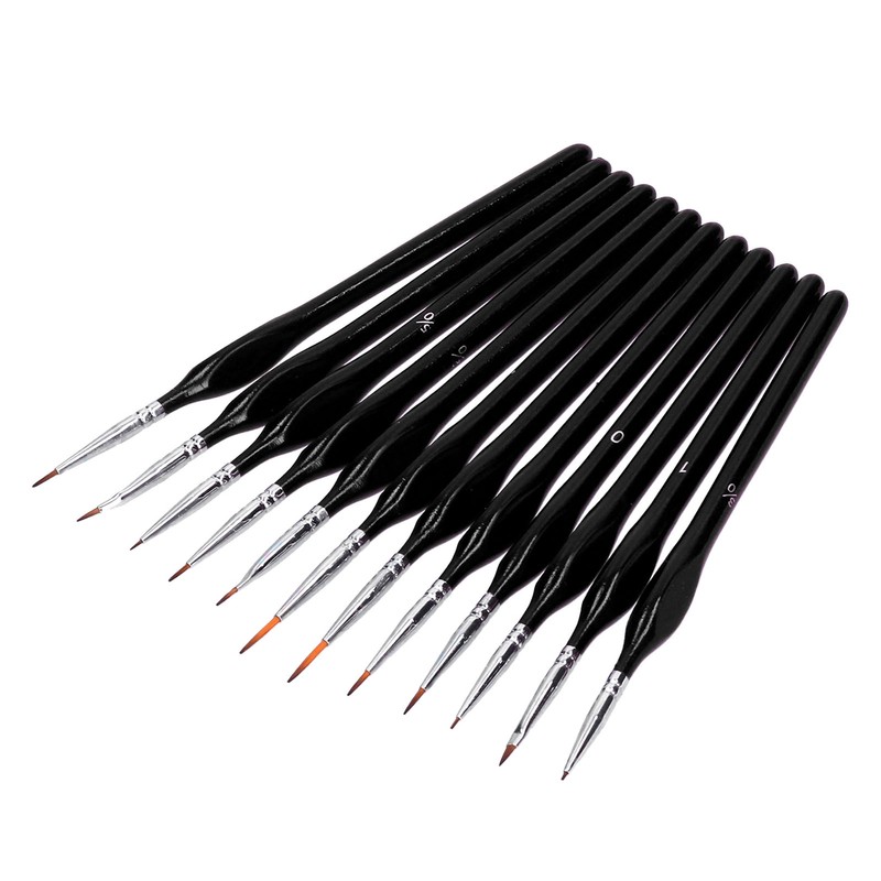 12Pcs Paint Brush Set for Face MakeUp Nail Scale Model