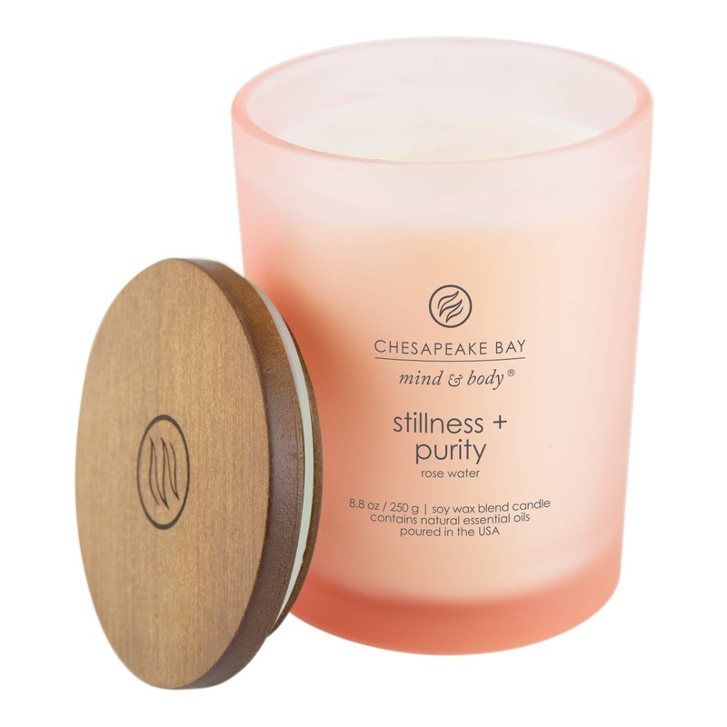 Chesapeake Bay Candle Scented Candle, Stillness + Purity (Rose Water),