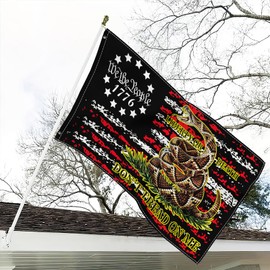 JAIARA Dont Tread On Me Gadsden Flags 4x6 Ft and Garden Flags 12x18 Inch Retro American Constitution We The People 1776 Flag Outdoor Indoor House Decoration
