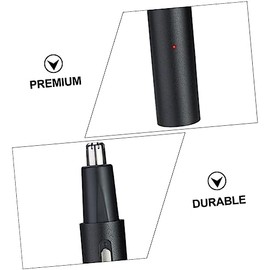 PartyKindom Rechargeable Nose Hair Trimmer Electric Clipper Hair Removal Machine with Safe Rotary Cutter Head for Men and Women Painless Facial Eyebrow