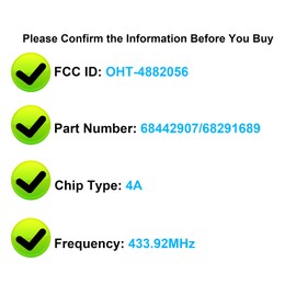 Smart Key for Dodge RAM Pickup, YIKEBALOG Proximity Remote Control Key Fob Replacement for Dodge RAM 1500 Pickup 2019-2024 OHT-4882056 68442907 68291689