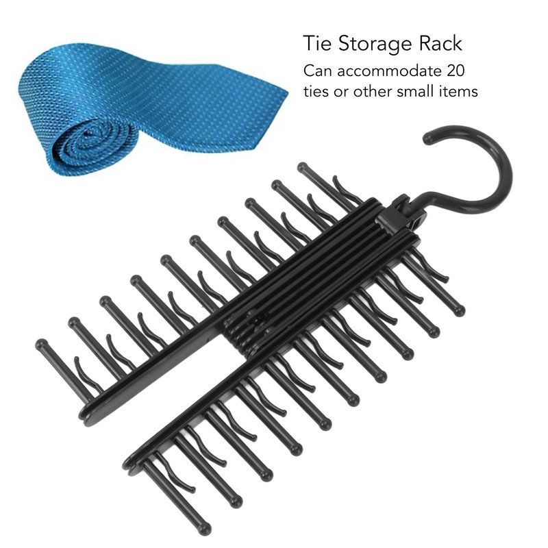 2PCS Closet Necktie Rack Tie Storage Display Hanger with 360