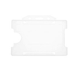 ALG ID Cards - Single Sided Rigid ID Identity Card Pass Badge Holder (Landscape) (86mm x 54mm CR80) - 10 Pack (Clear)