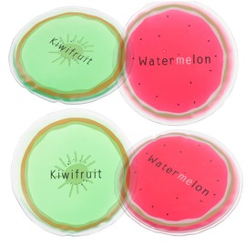 Gatuida 4pcs Fruit Themed Ice Packs Reusable Gel Ice Packs for Decorative Cold Compresses Kiwi Watermelon and Injuries for Camping and Home Use
