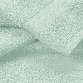 MyOwn 6 Piece Towel Set, 100% Combed Cotton - 2 Bath Towels, 2 Hand Towels, 2 Wash Cloths - 500 GSM Luxury Hotel Quality Ultra Soft Highly Absorbent Towel Set for Bathroom - Sea Green