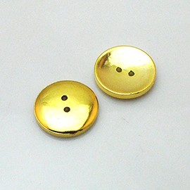Chenkou Craft Gold Round Plastic Buttons 2 Holes Sewing Craft 25mm 30pcs