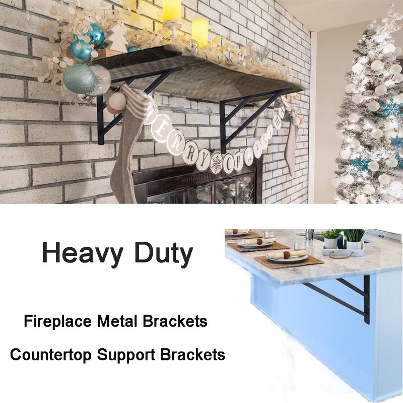 Wdwlbsm 2Pcs Heavy Duty Shelf Bracket Countertop Support Brackets 16"x12"