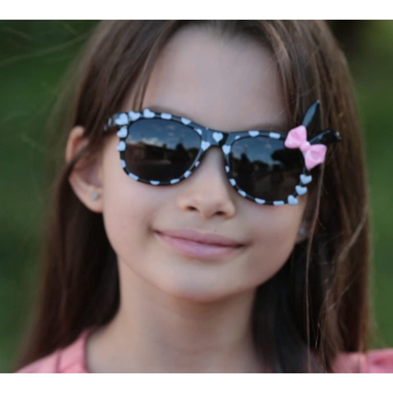Ultra Girls Black Sunglasses With Bunny Bow - Classic UV400