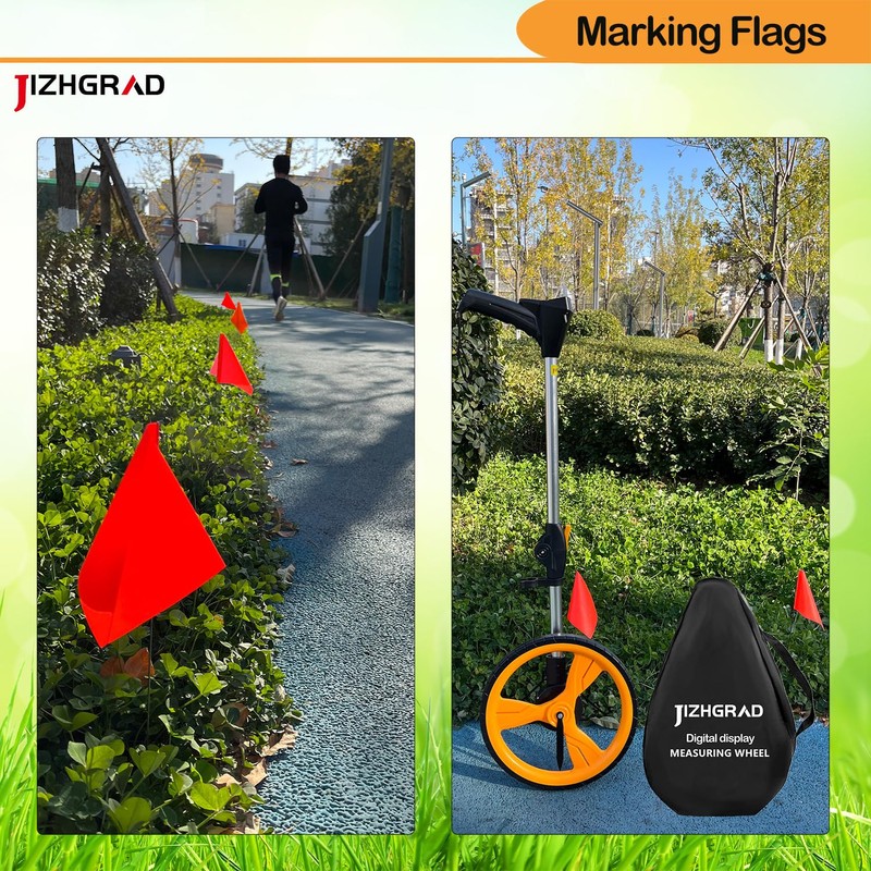 50Pack Orange Marking Flags, JIZHGRAD 15x4x5 Inch Marker Flags Use