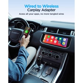 Wireless CarPlay Adapter for Apple iPhone (2025 Upgraded),Converts Wired to Carplay Wireless Adapter,Instant Connectivity,Compatible with Cars from 2017 & for iOS 10+
