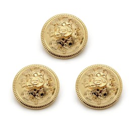 Fashion Decorative Metal Buttons Lace Mesh Surafce With Logo Coat Suit Buckle ,Pack of 10