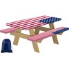 CAPSCEOLL Fitted Picnic Table Cover with Bench Covers 4Th of