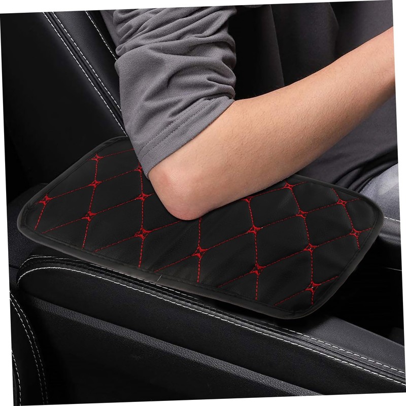 Mobestech 2pcs Comfortable Car Armrest Cushion Mat Vehicle Armrest Pad
