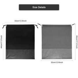 10 Pieces Travel Shoe Bag Shoe Bag Shoe Storage Bag with Clear Window for Everyday and Travel, grey/black, shoe bags
