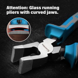 SPEEDWOX Glass Running Pliers with Rubber Tips for Glass Cutting 8 Inches Key Fob Pliers with Curved Jaws Heavy Duty Mosaics Breaking Tool Gifts for Dad Daddy Papa Grandpa Men Husband Him