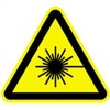 Laser Beam Warning Sign in Accordance with ASR A1.3 / DIN 7010, Aluminium SL 9 cm (Warning Sign, Laser Radiation) Weatherproof
