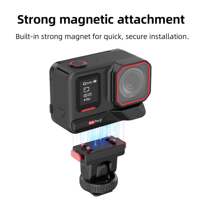 YUULNMOP Magnetic Gimbal Quick Release Base Expansion Mount for Insta