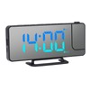 Projection Alarm Clock 7.4 Inch LED Mirror Digital Alarm Clock
