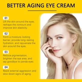 2 Stück Anti-Pigment Spot Eye Care, Anti-Aging Augencreme, Instant Eye Cream, for a Radiant and Awake Eye Area, Against Dark Circles and Crow's Feet, Glow Booster Eye Care, Für alle Hauttypen Geeignet