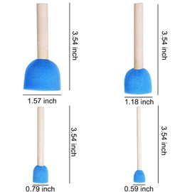 WAFJAMF 20-Pieces Assorted Size Round Sponges Brush Set, Paint Tools for Kids – Blue