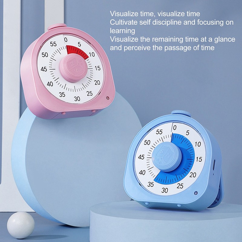 60 Minute Visual Timer for Kids Adults with Two Reminder