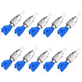 KELUSHI FC Male to LC Female UPC Fiber Optical Cable Connector Convertor Adapter Flange 2.5 1.25mm Single Mode Compatible with FTTH Optical Power Meter OPM Visual Fault Locator VFL 10pcs