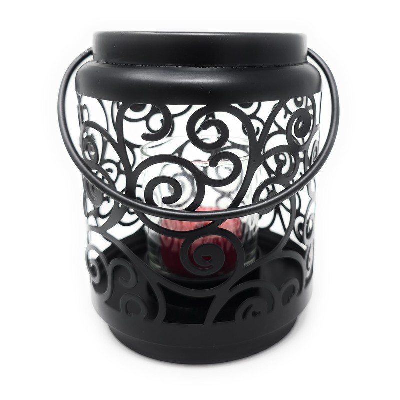 Yankee Candle Black Metal Scroll Votive Holder Lantern - Perfect