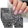 10 Sheets Snowflake Nail Art Stickers 3D Self Adhesive Christmas