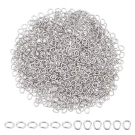 DICOSMETIC 1000Pcs Jump Rings Stainless Steel Small O Rings 3x2.5mm Jewelry Round Rings Open Jump Rings Metal Jump Rings Bulk for DIY Crafts Keychain Jewelry Making and Repair