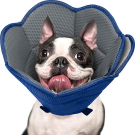 IECOii Dog Cone Collar,Soft Cone For dogs After Surgery to Stop Licking,Small Dog Recovery Collars & Cones Alternative,Adjutable Elizabethan Dog Cones for Small Dogs Chihuahua Yorkies Cone,Blue-S