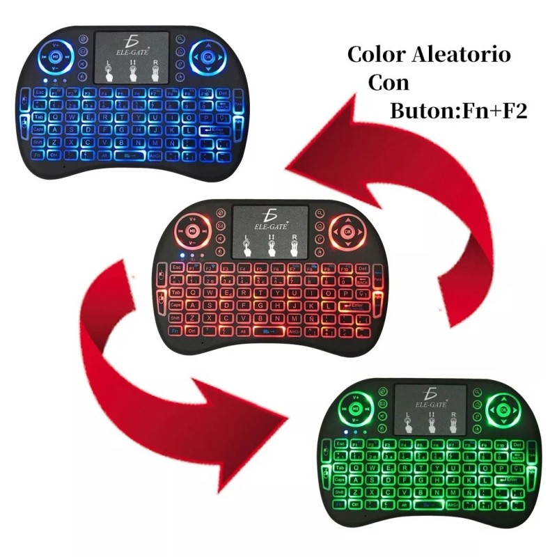 Ele-Gate Control Mini Teclado Qwerty Smart Tv + Batería Y