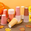 80 Pcs 12 oz Orange Disposable Coffee Cups with Lids